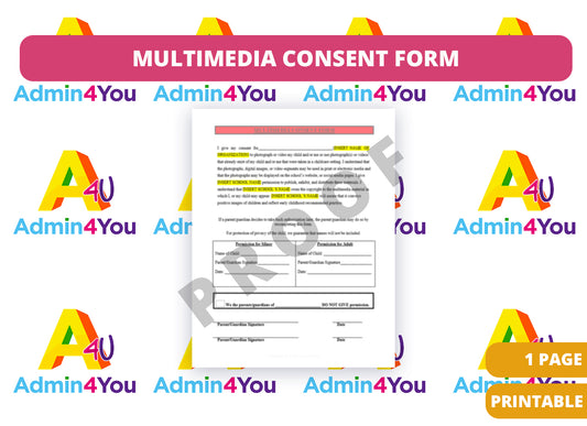 Social Media Consent Form