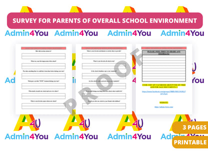 Survey for Parents of Overall School Environment