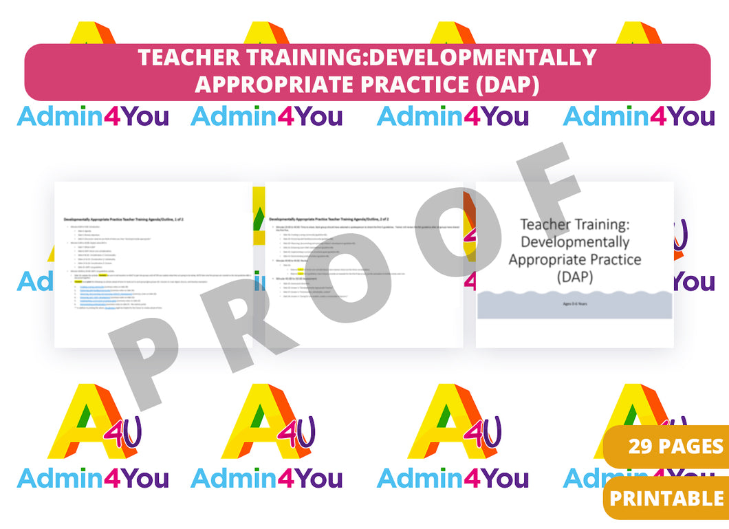 Teacher Training: Developmentally Appropriate Practice