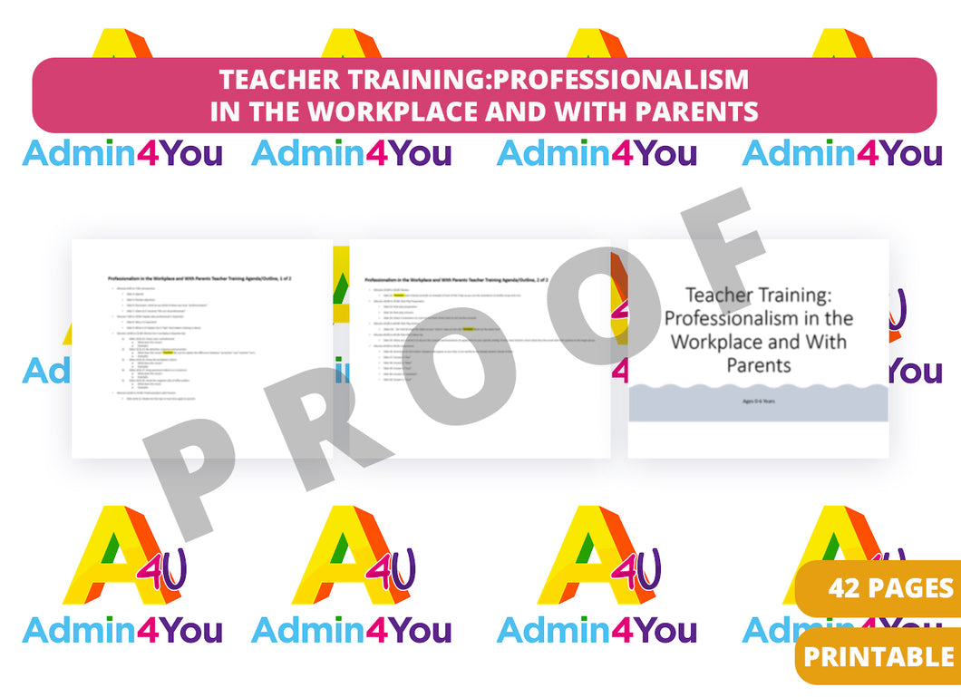 Teacher Training: Professionalism in the Workplace