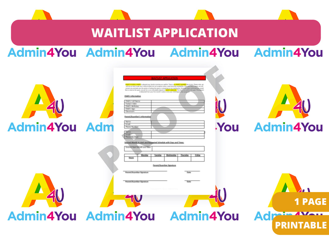 Waitlist Application