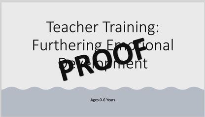 Teacher Training: Furthering Emotional Development