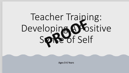 Teacher Training: Developing a Positive Sense of Self