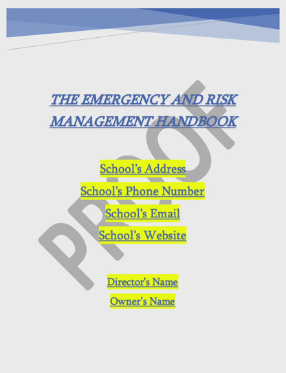 The Emergency Situations and Risk Management Handbook